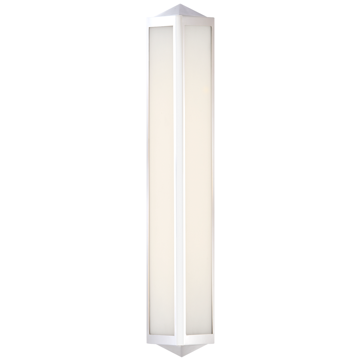 Geneva Medium Sconce in Polished Nickel with White Glass