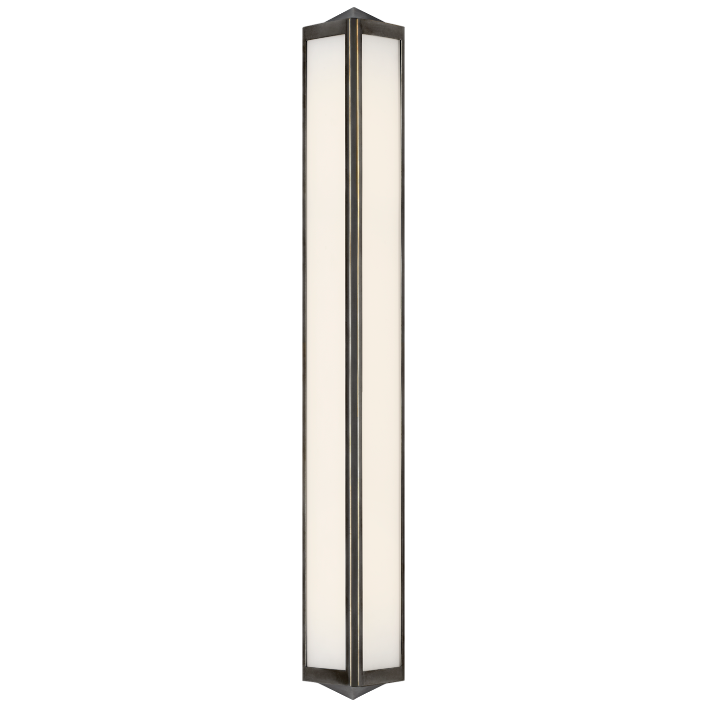 Geneva Large Sconce in Bronze with White Glass