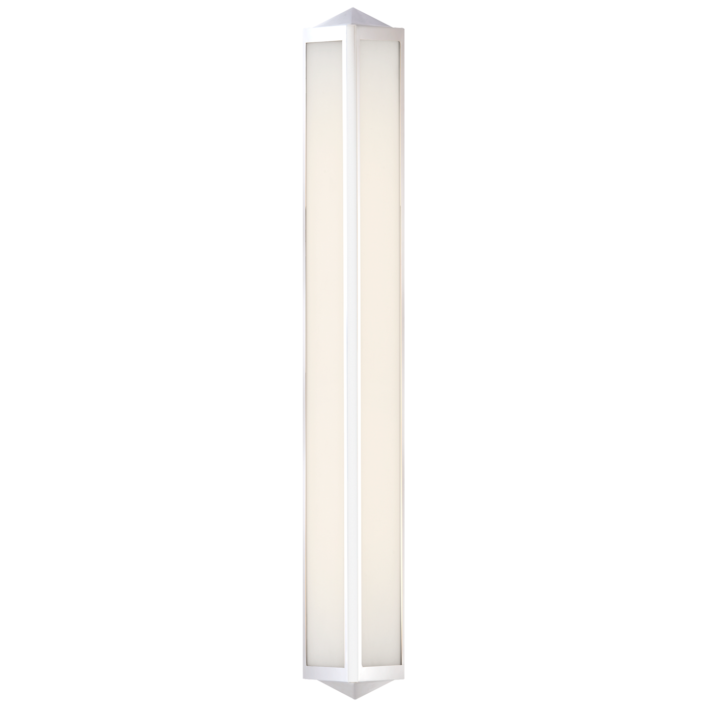 Geneva Large Sconce in Polished Nickel with White Glass