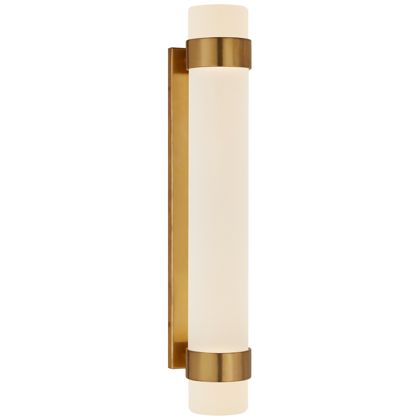 Barton Medium Bath Sconce in Natural Brass with Etched Crystal