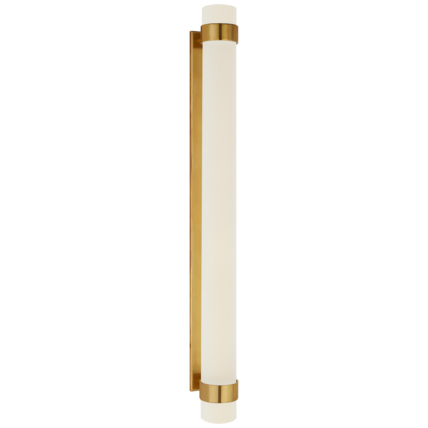 Barton Grande Bath Sconce in Natural Brass with Etched Crystal