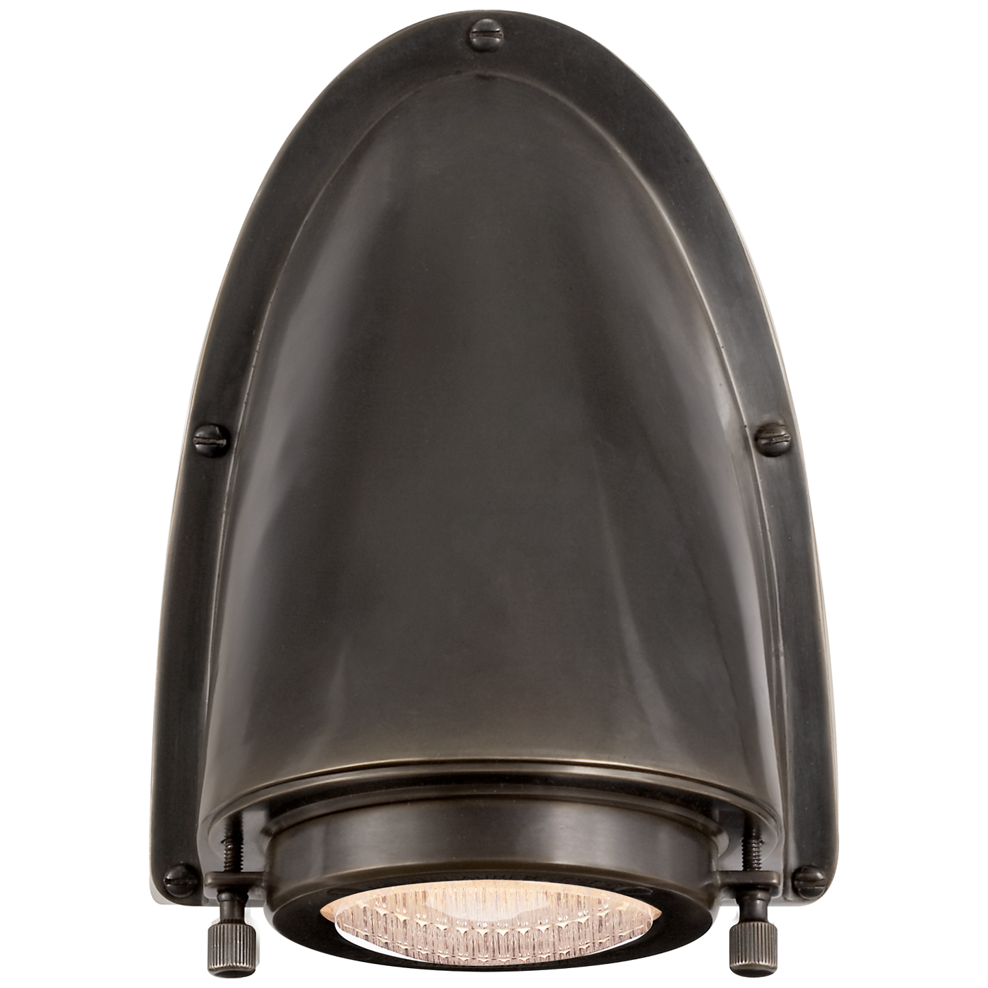 Grant Small Sconce in Bronze with Industrial Prismatic Glass
