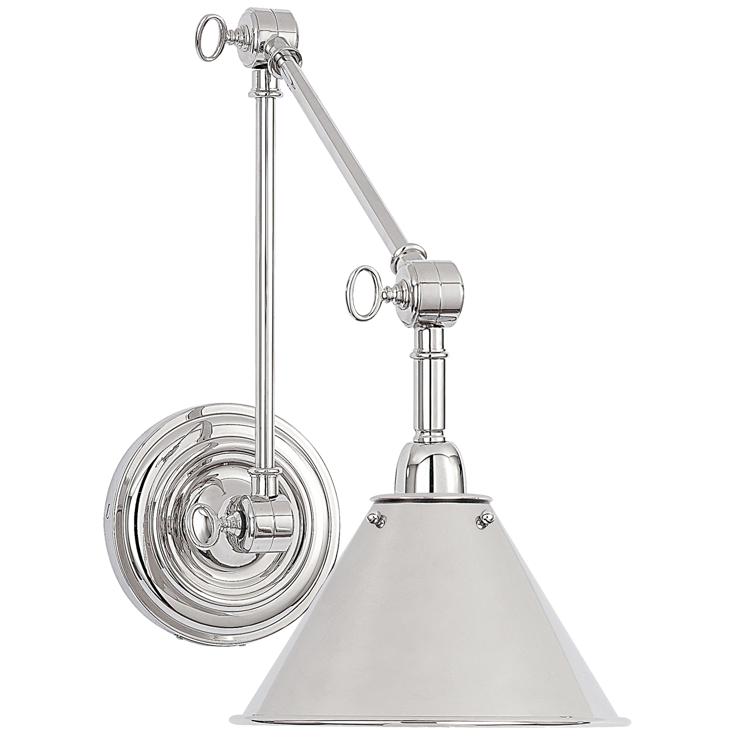 Anette Library Light in Polished Nickel