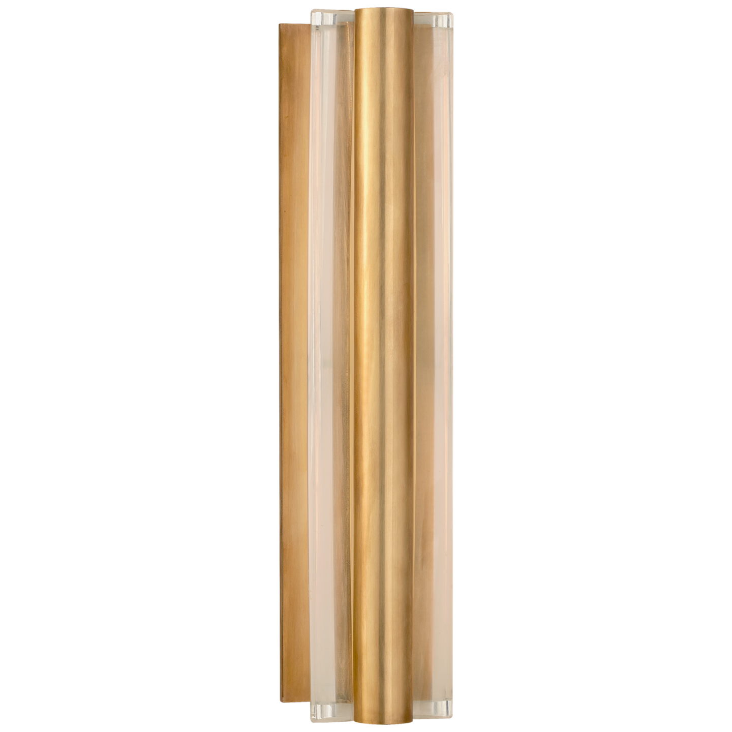 Daley Medium Linear Sconce in Natural Brass with Crystal