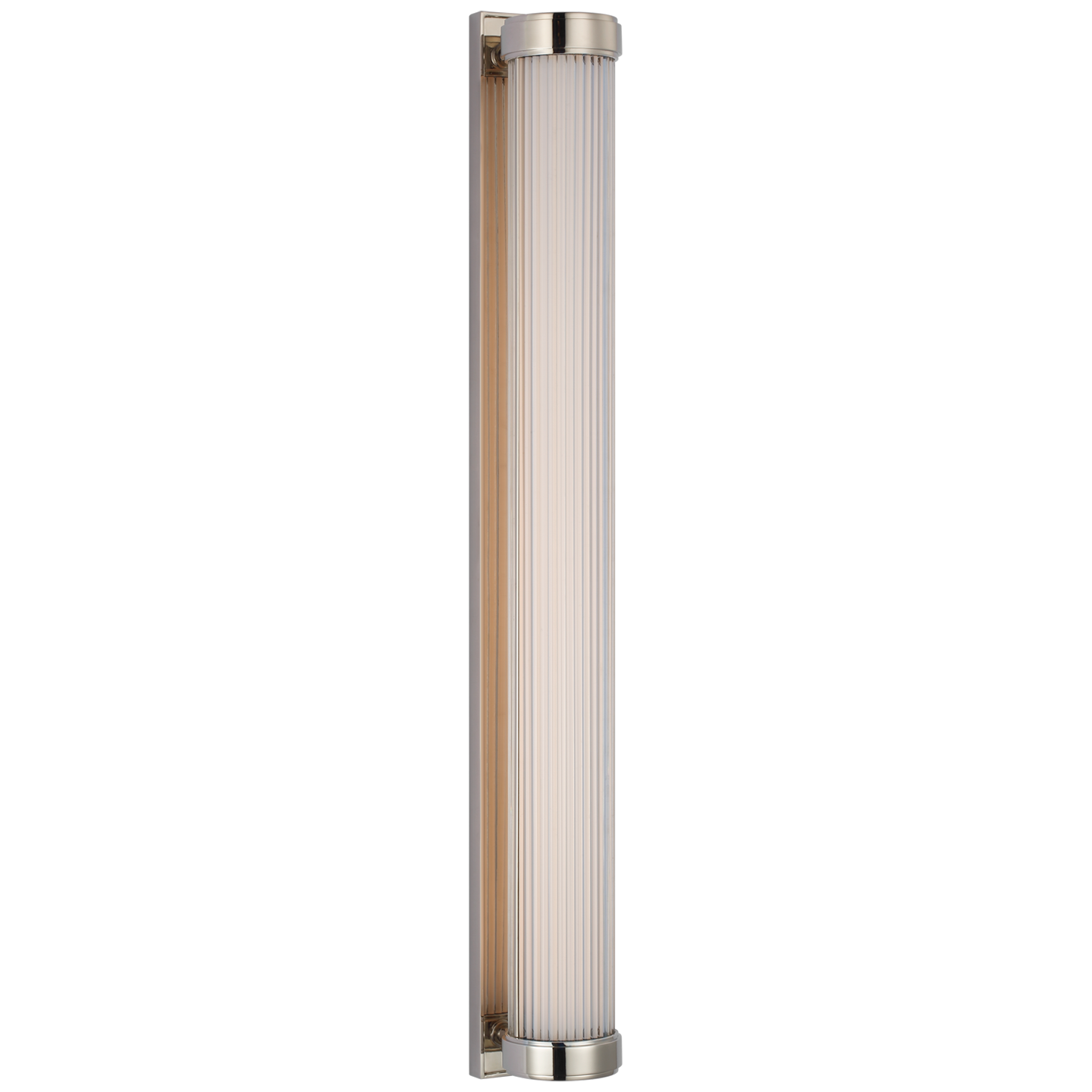 Ranier 30" Linear Bath Light in Polished Nickel with Clear Glass Rods