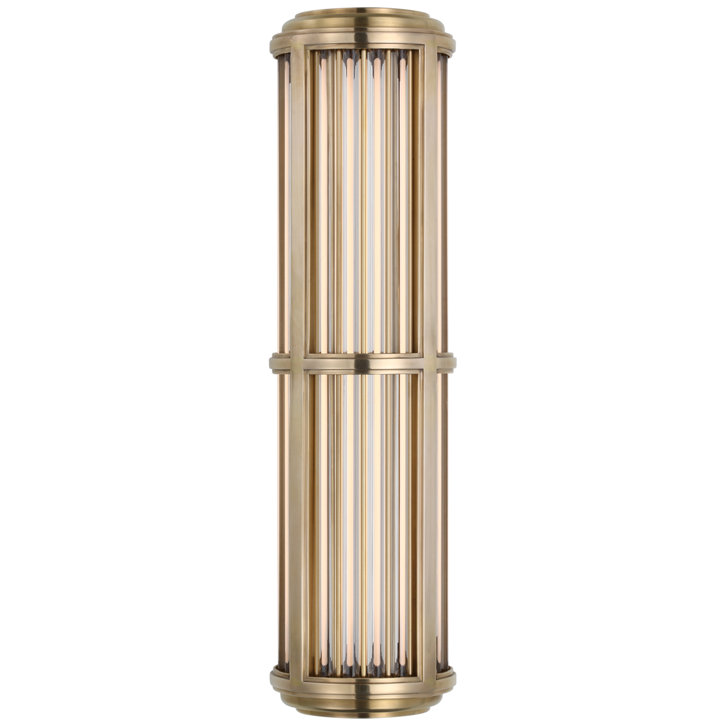 Perren Medium Wall Sconce in Natural Brass and Glass Rods