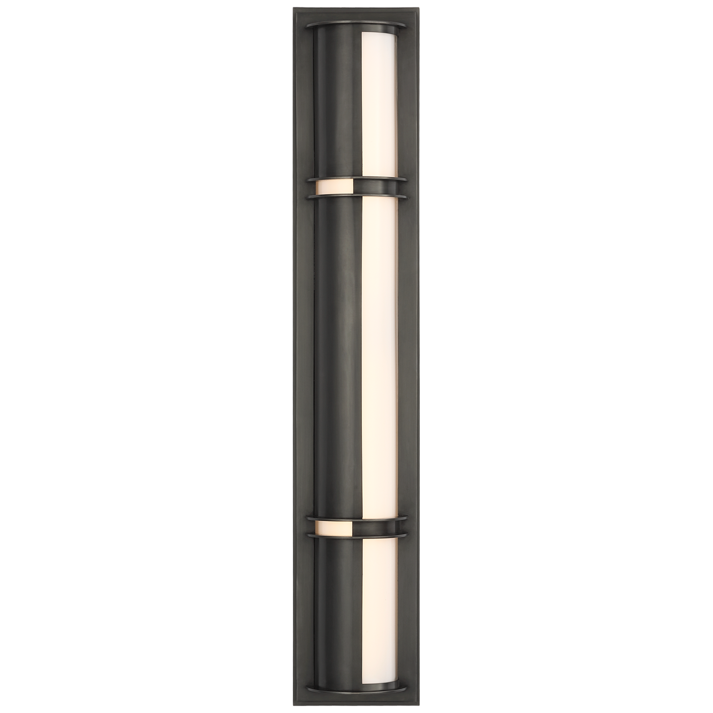 Strever 26" Shielded Bath Light in Bronze with White Glass