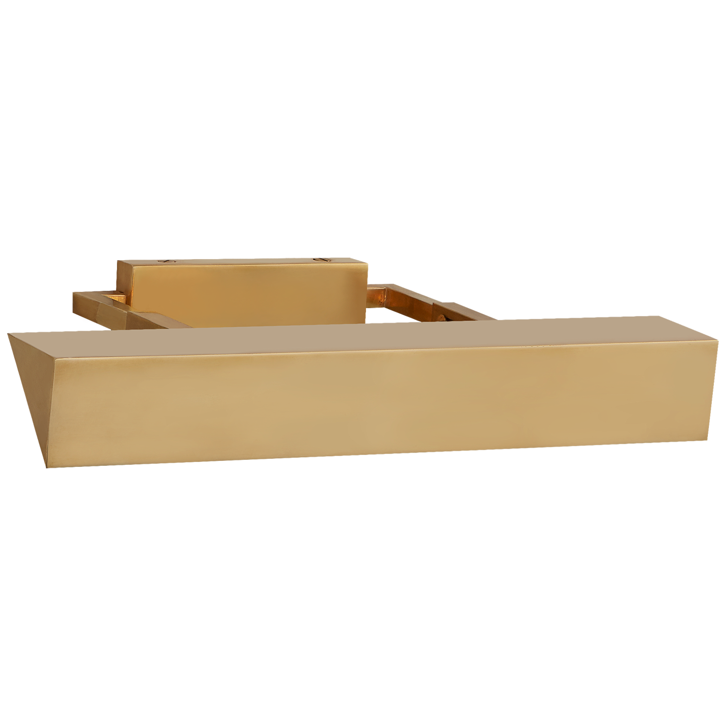 Langham Small Picture Light in Natural Brass