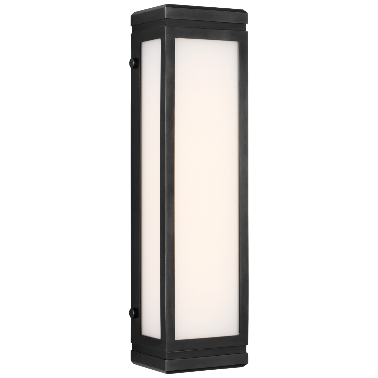 Hayles 17" Bath Light in Bronze with White Glass