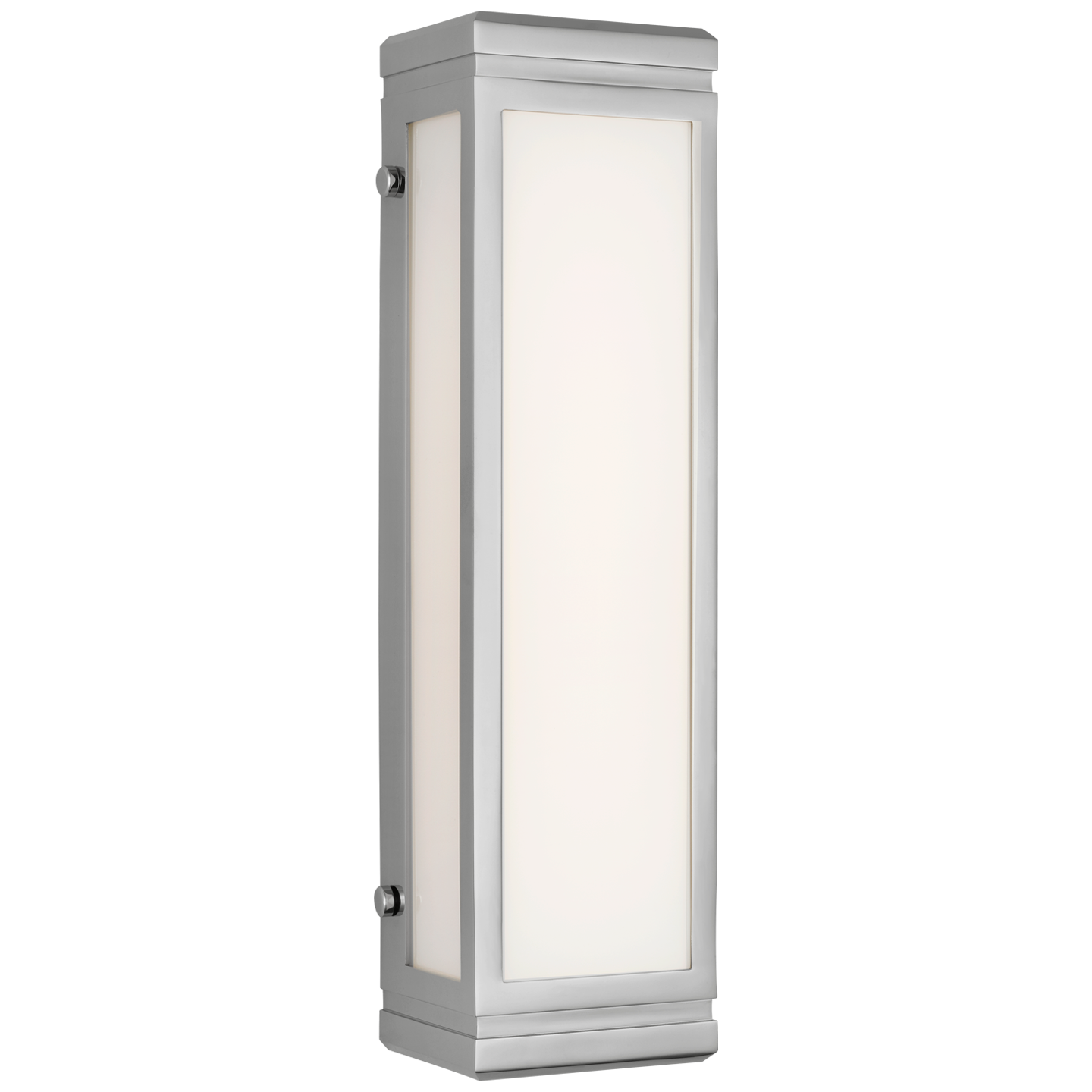Hayles 17" Bath Light in Polished Nickel with White Glass