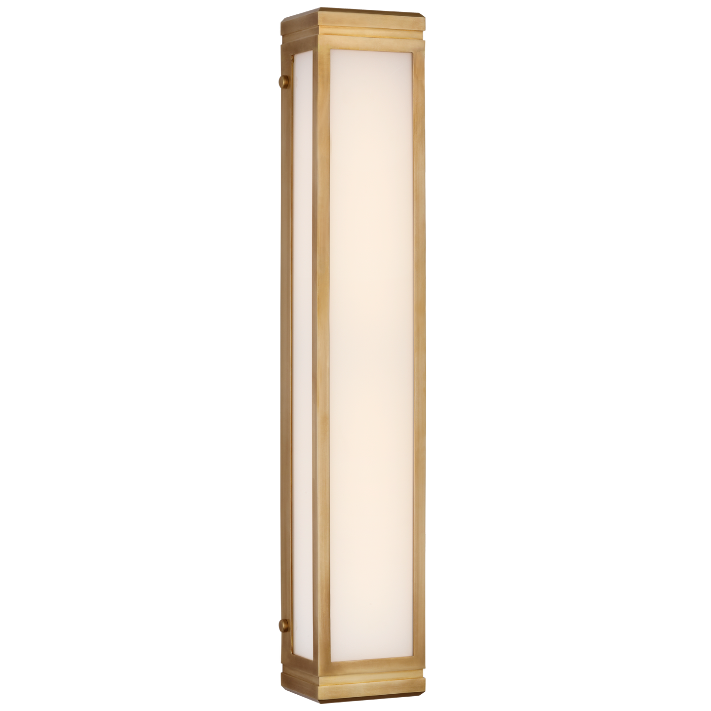 Hayles 26" Bath Light in Natural Brass with White Glass