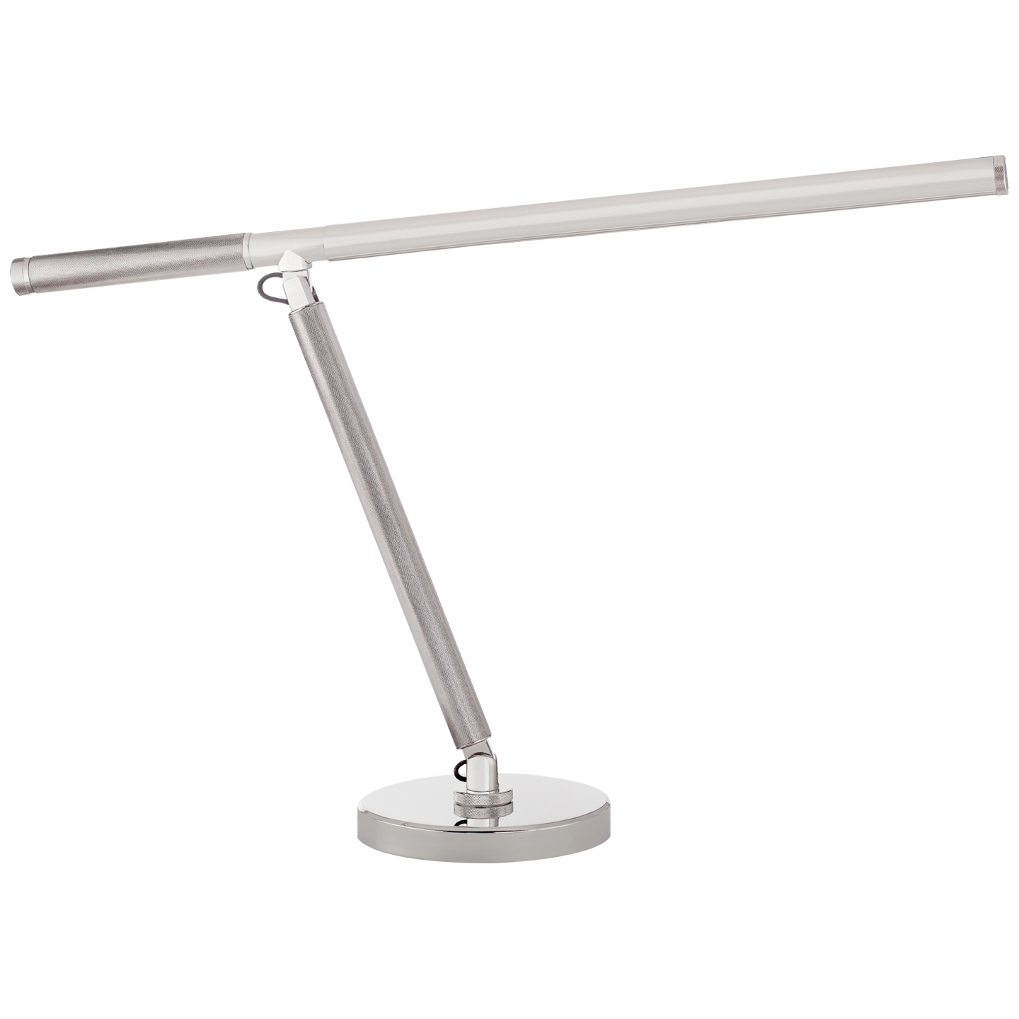 Barrett Knurled Boom Arm Desk Light in Polished Nickel