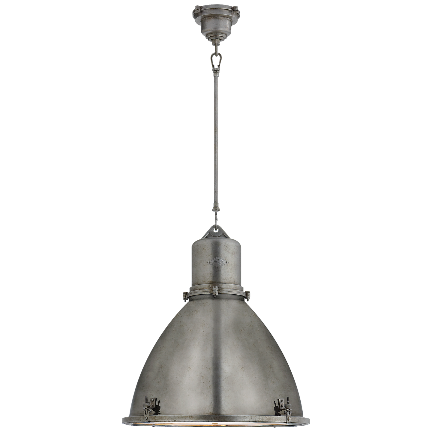 Fulton Large Pendant in Industrial Steel