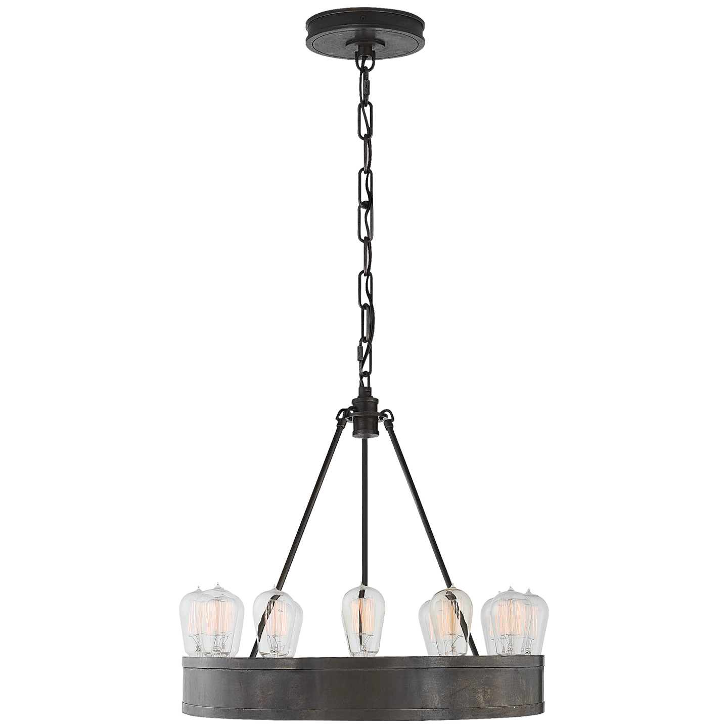 Roark 20" Modular Ring Chandelier in Aged Iron