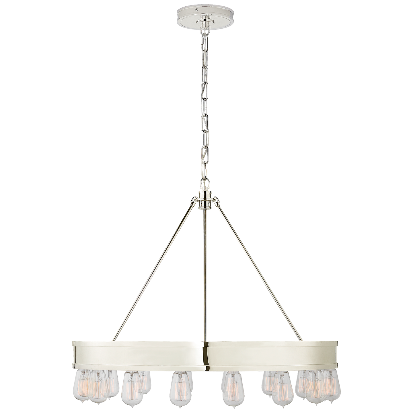 Roark 30" Modular Chandelier in Polished Nickel