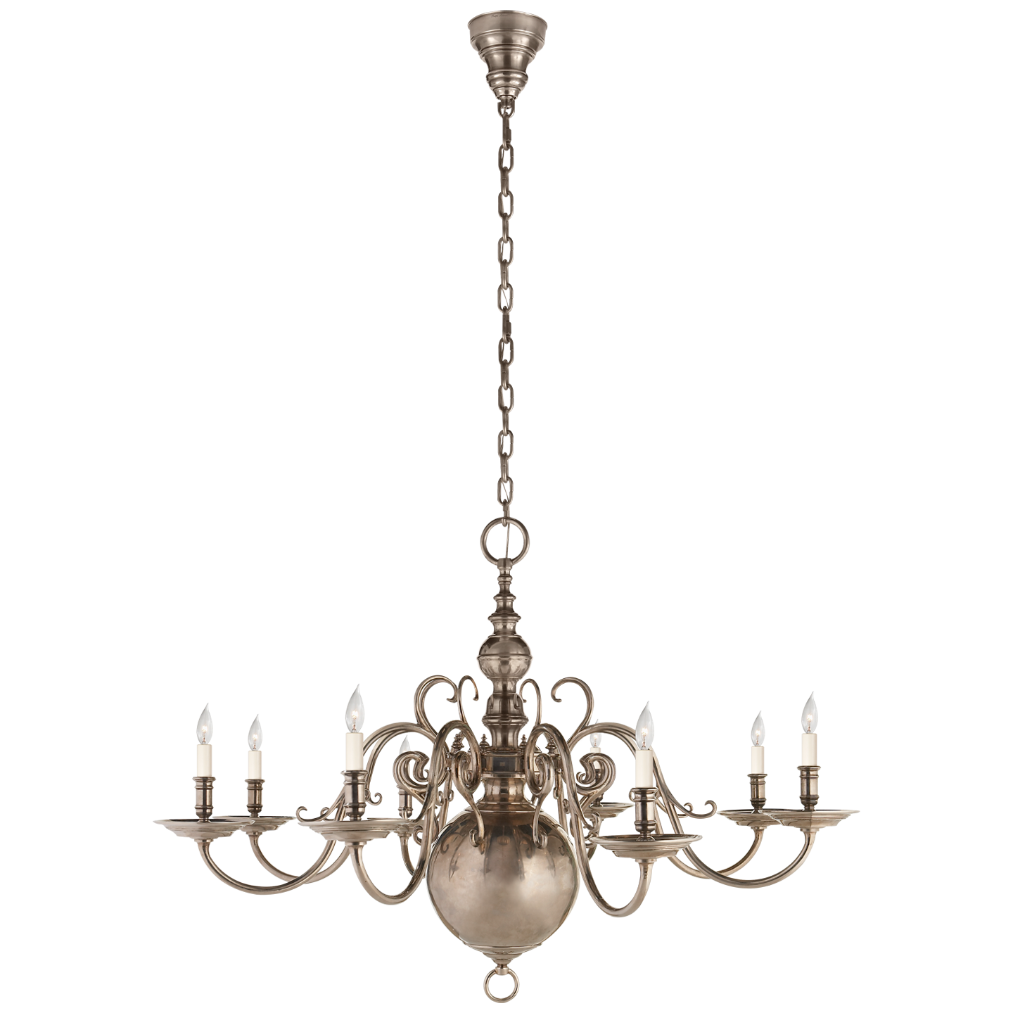 Lillianne Single Tier Chandelier in Butler's Silver