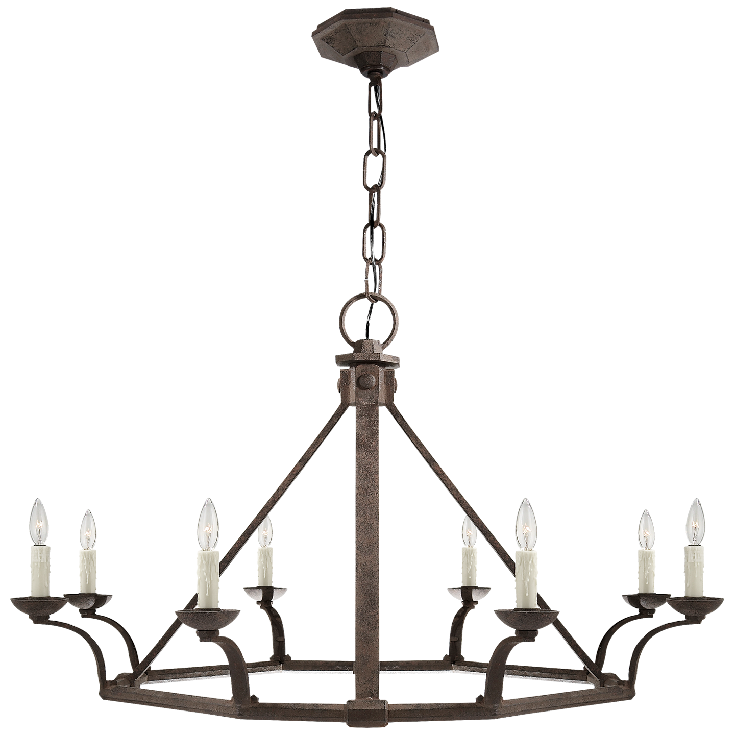 Robertson Single Tier Chandelier in Natural Rust