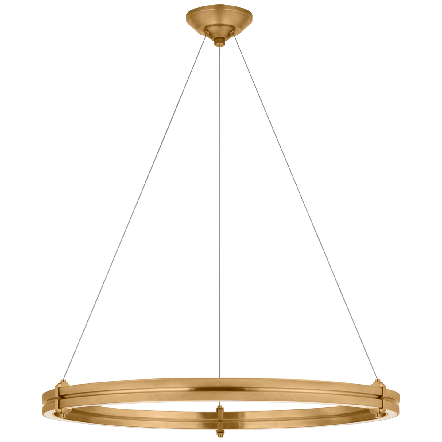 Paxton 32" Ring Chandelier in Natural Brass