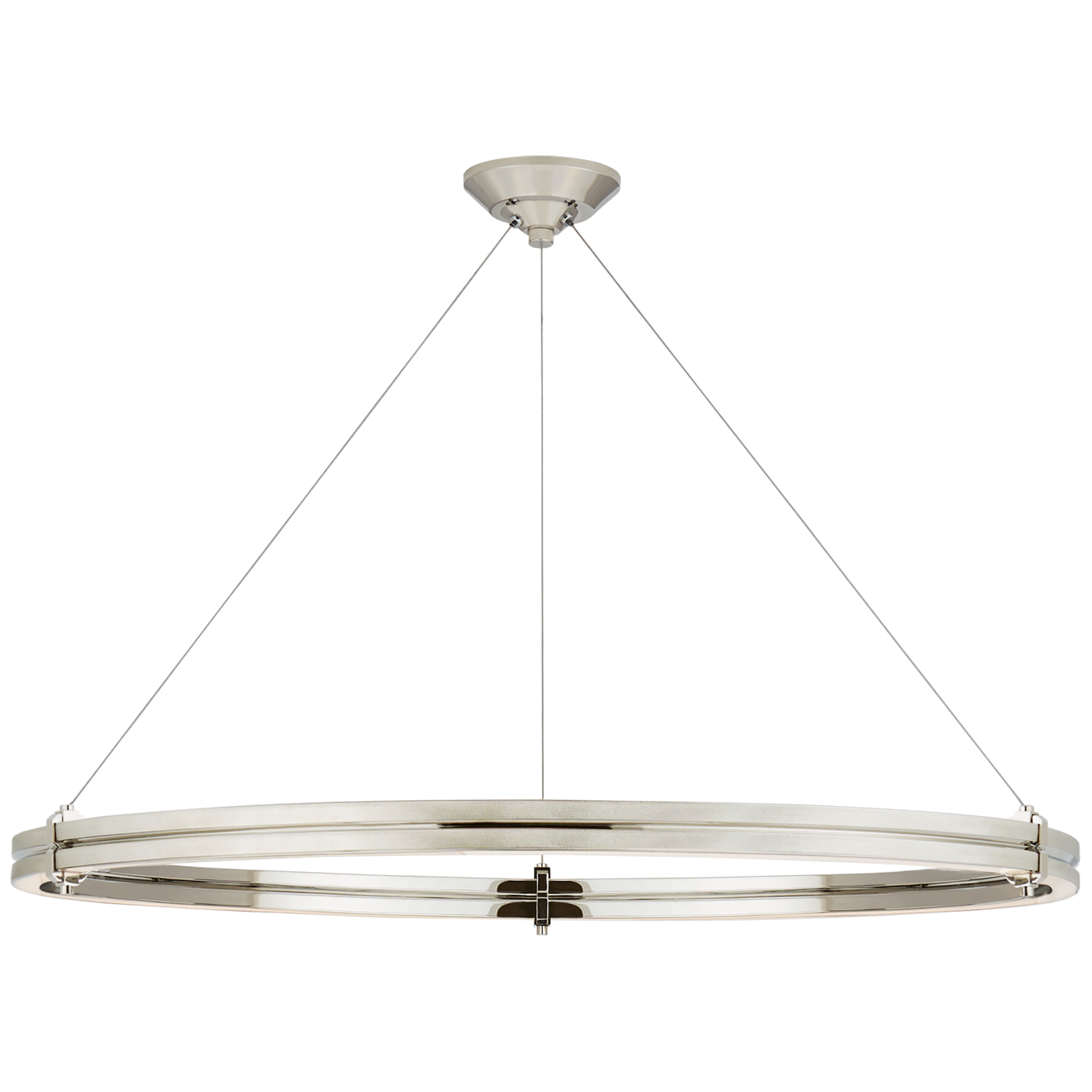Paxton 40" Ring Chandelier in Polished Nickel