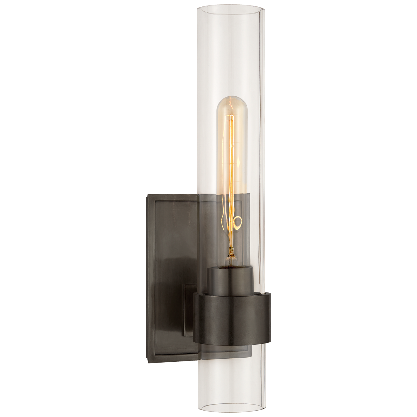 Presidio Petite Sconce in Bronze with Clear Glass