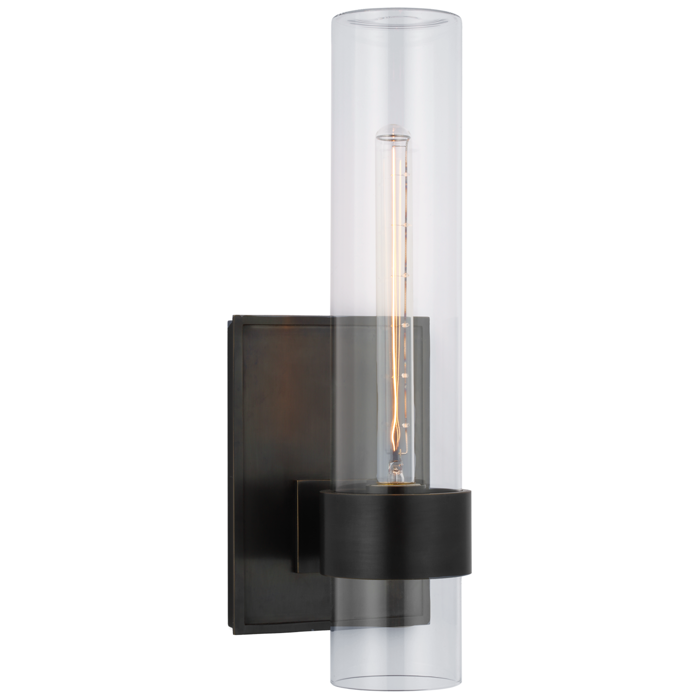 Presidio 18" Outdoor Sconce in Bronze with Clear Glass