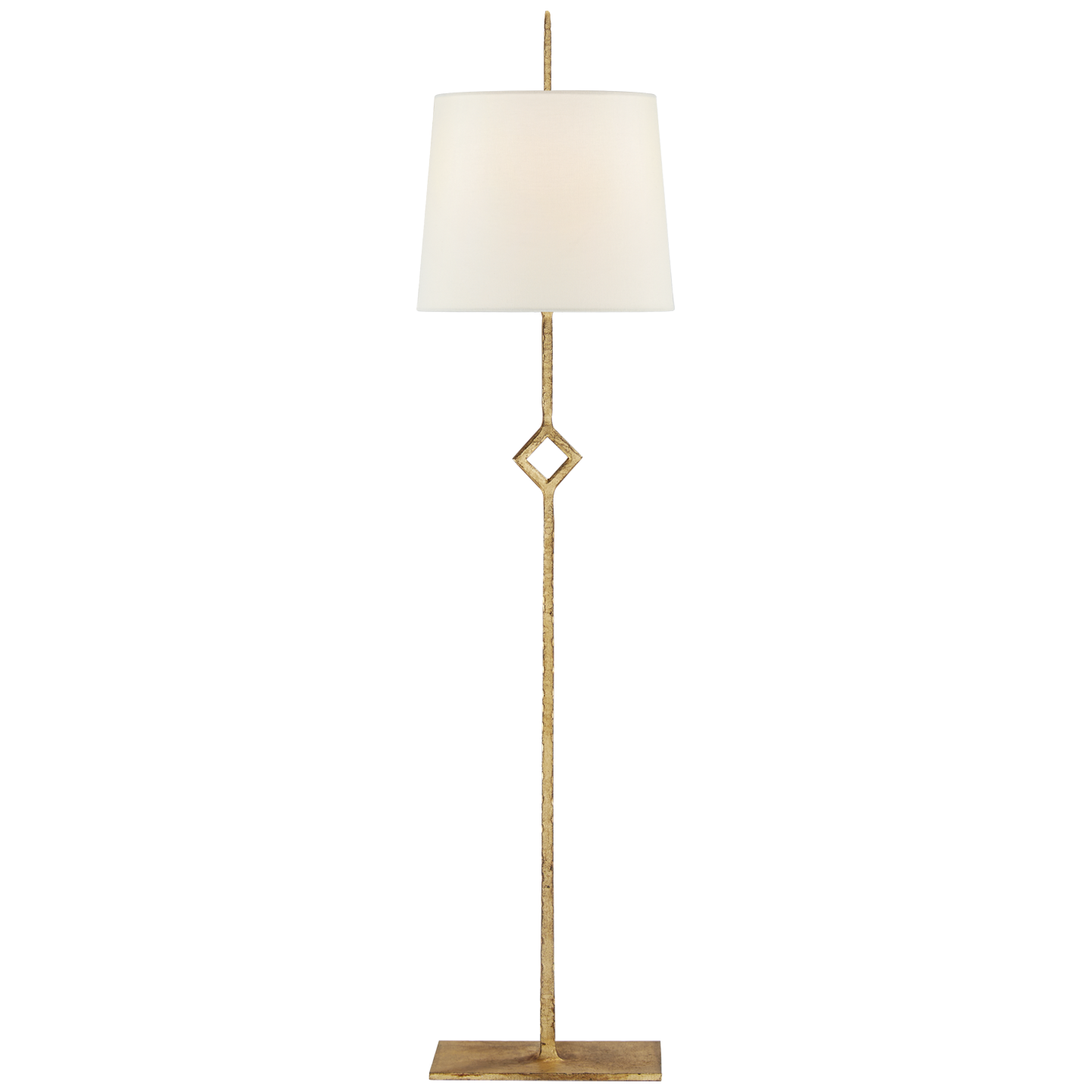 Cranston Buffet Lamp in Gilded Iron with Linen Shade