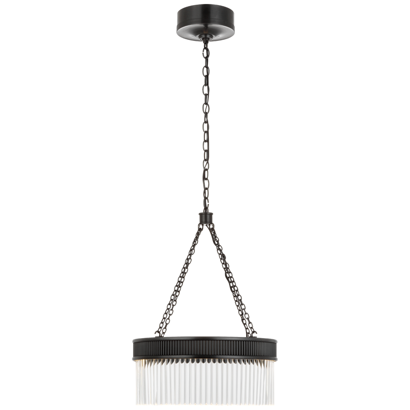 Menil Medium Chandelier in Bronze with Crystal Rods