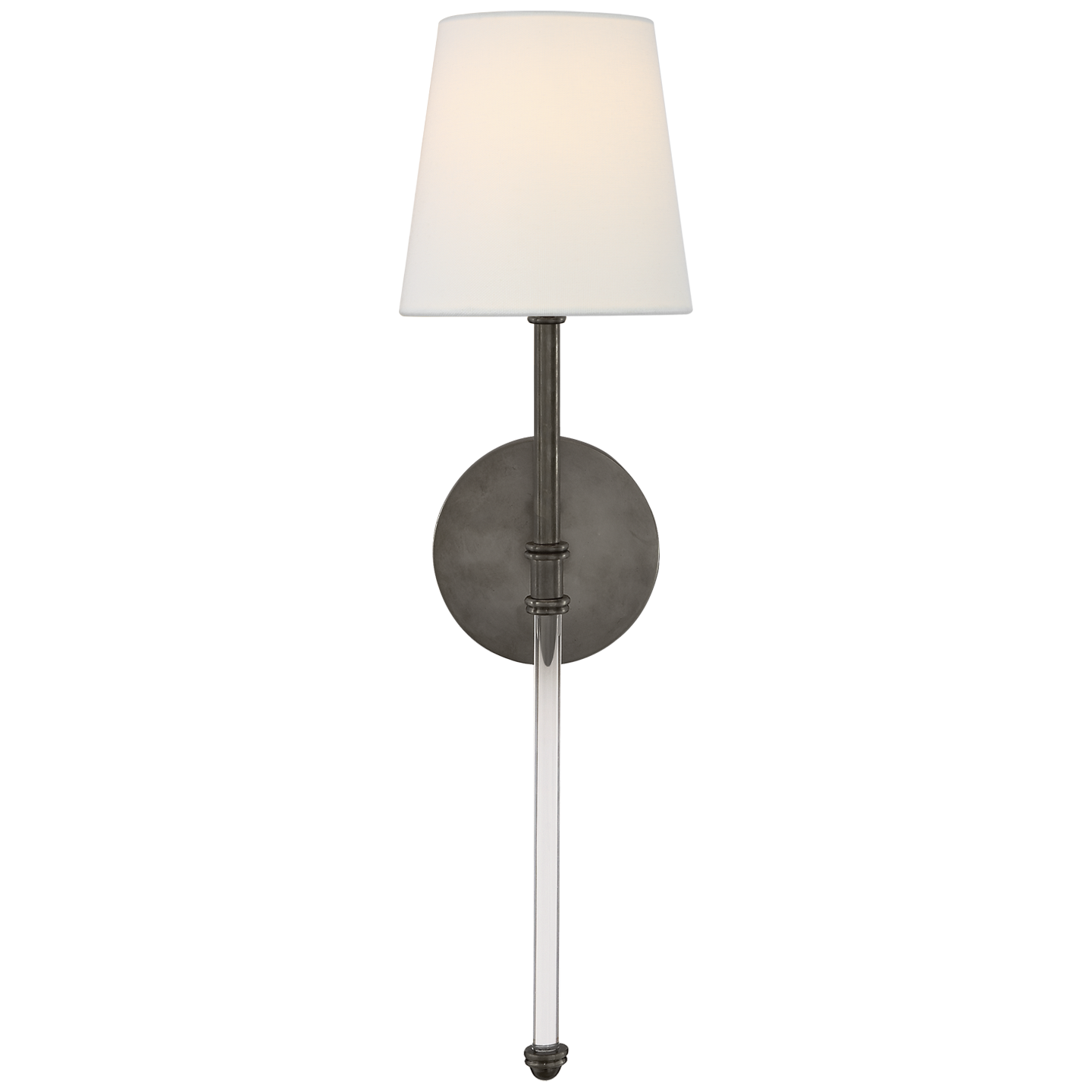 Camille Sconce in Bronze with Linen Shade