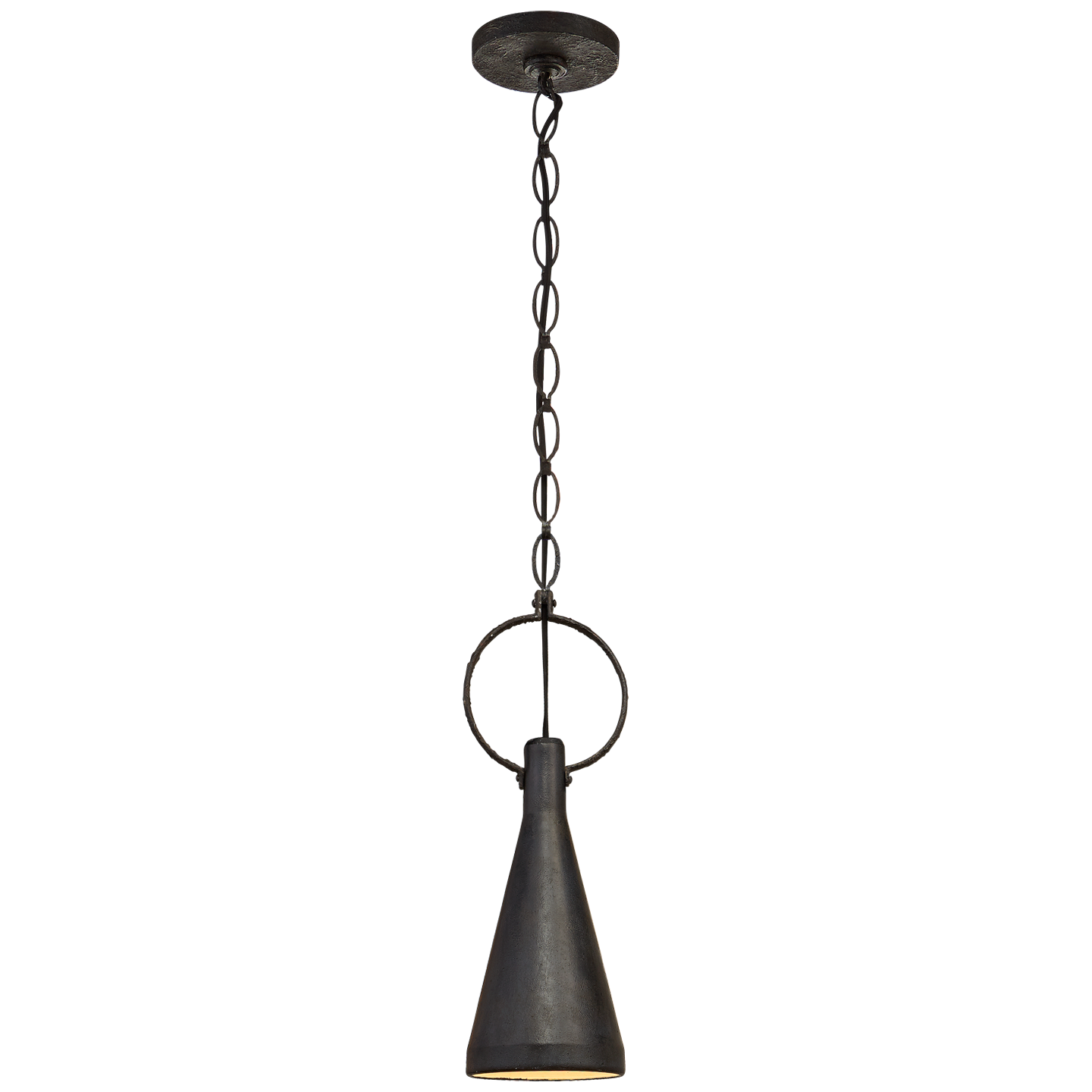 Limoges Small Pendant in Natural Rust with Aged Iron Shade