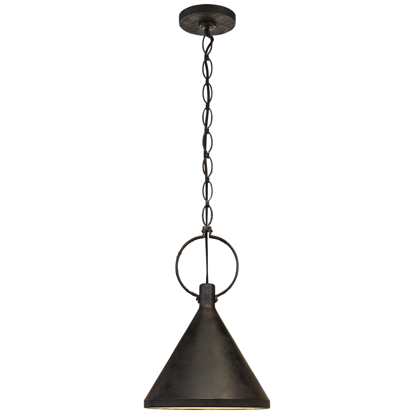 Limoges Medium Pendant in Natural Rust with Aged Iron Shade