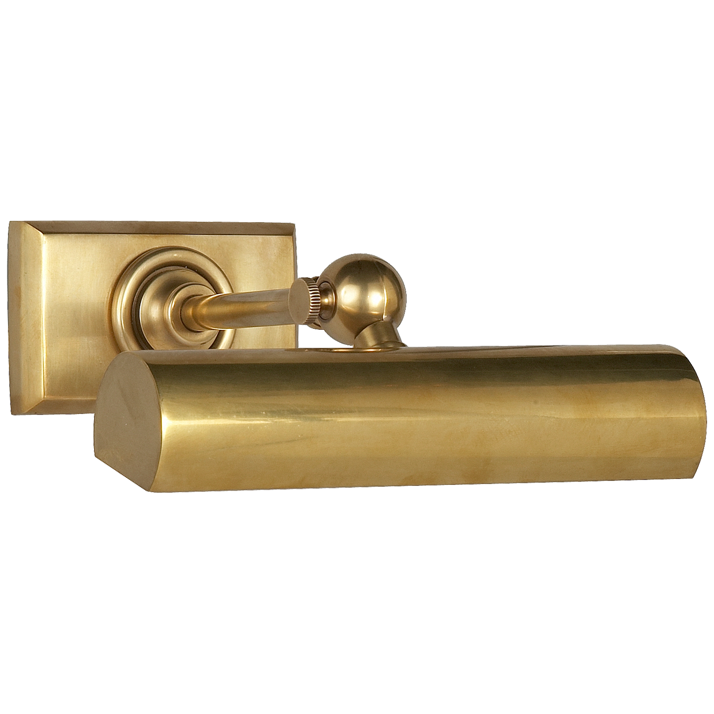 8" Cabinet Maker's Picture Light in Hand-Rubbed Antique Brass
