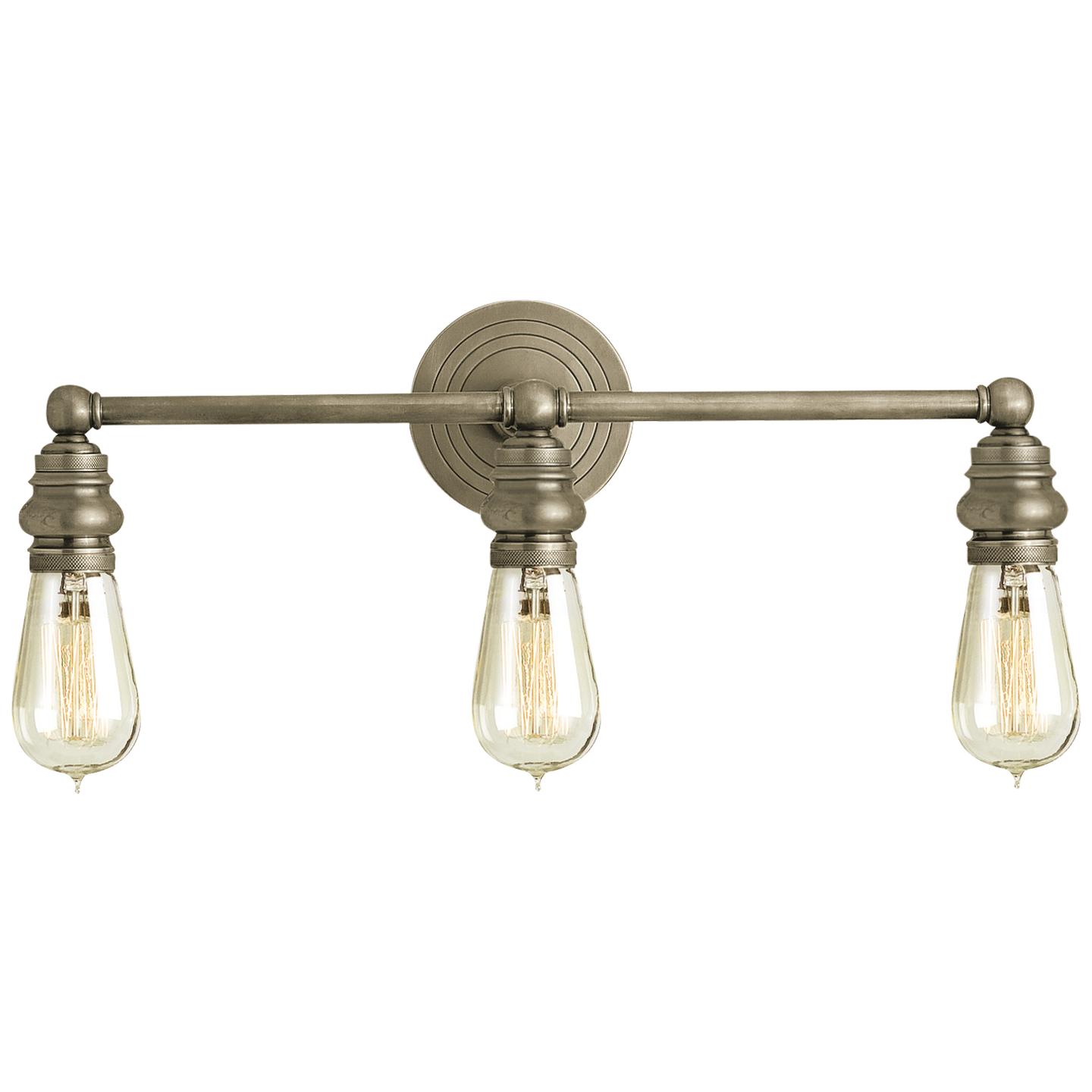 Boston Functional Triple Light in Antique Nickel