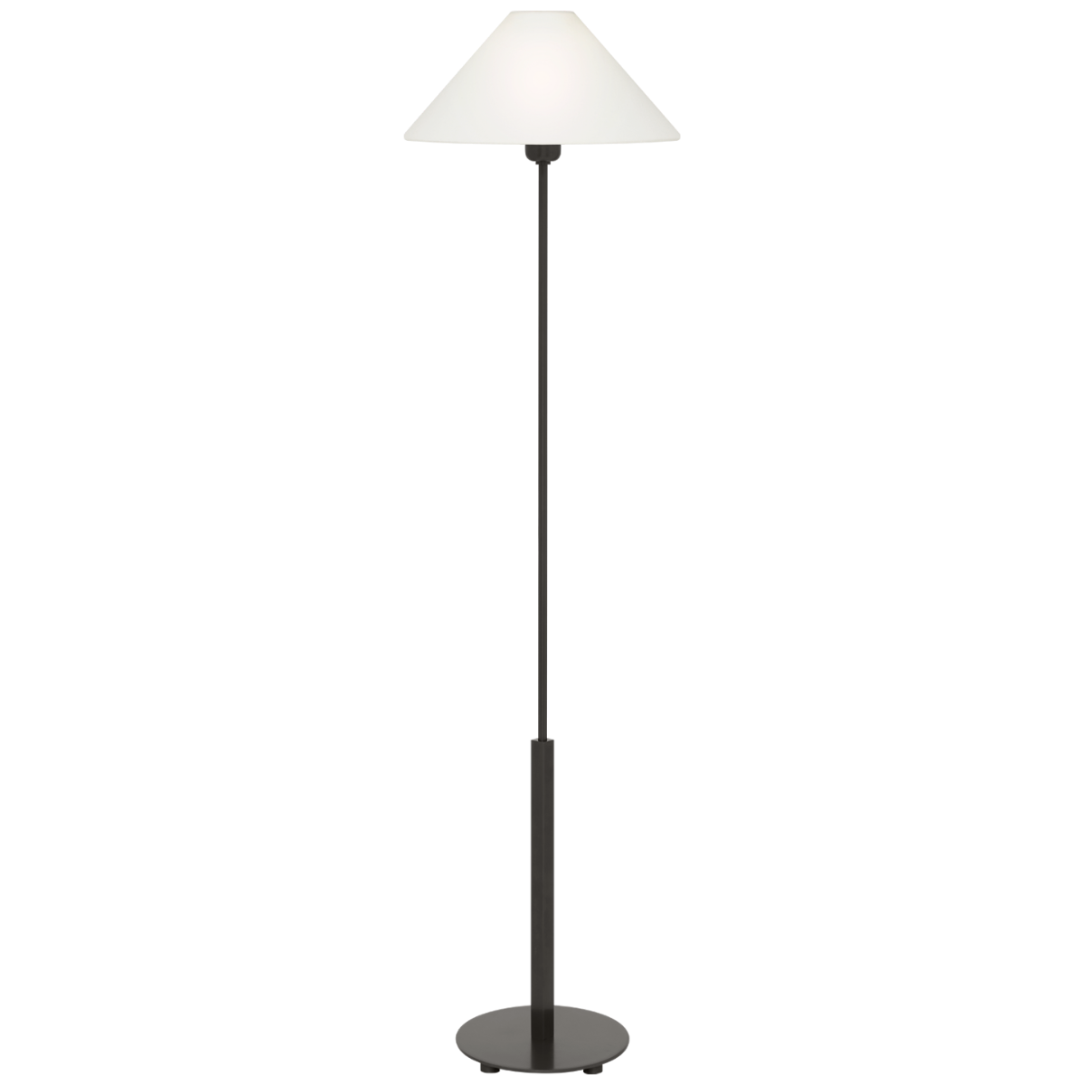 Hackney Floor Lamp in Bronze with Linen Shade