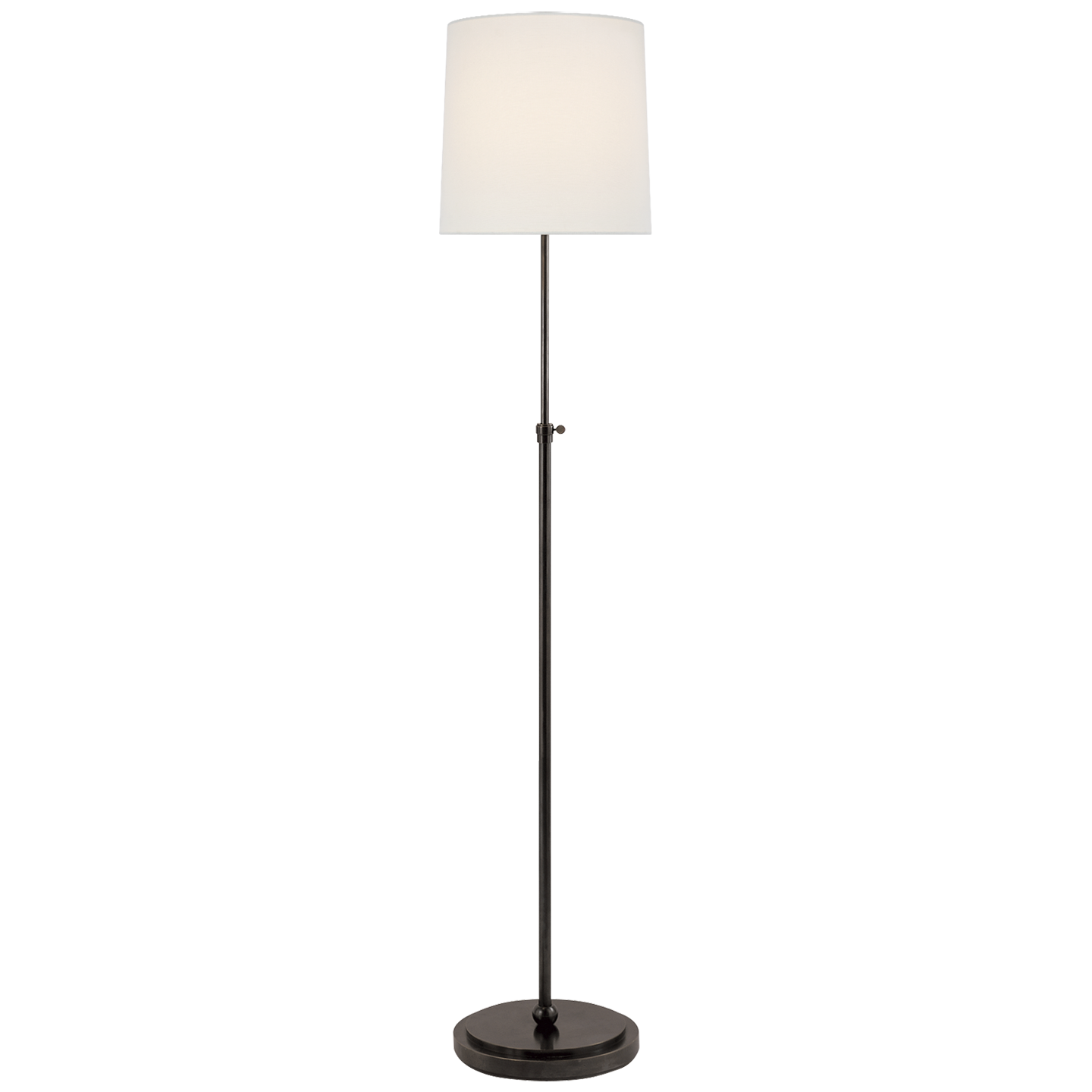 Bryant Floor Lamp in Bronze with Linen Shade
