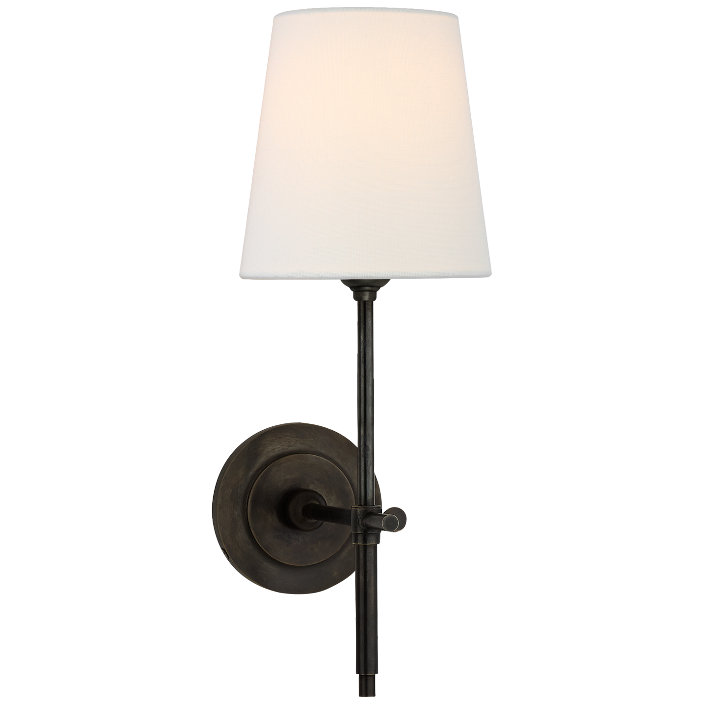 Bryant Sconce in Bronze with Linen Shade