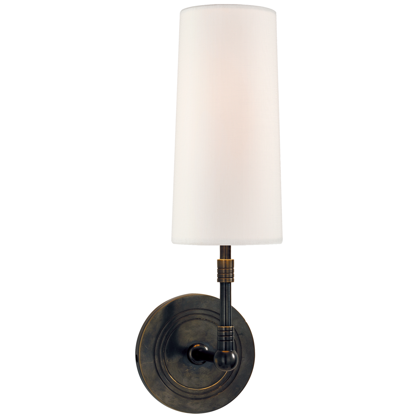 Ziyi Sconce in Bronze with Linen Shade