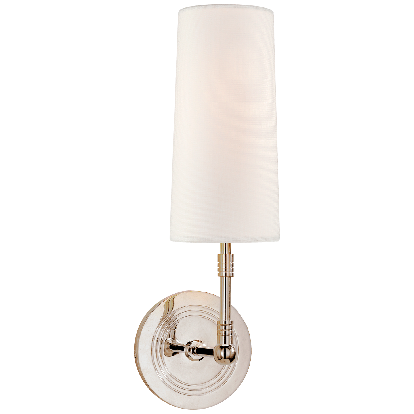 Ziyi Sconce in Polished Nickel with Linen Shade