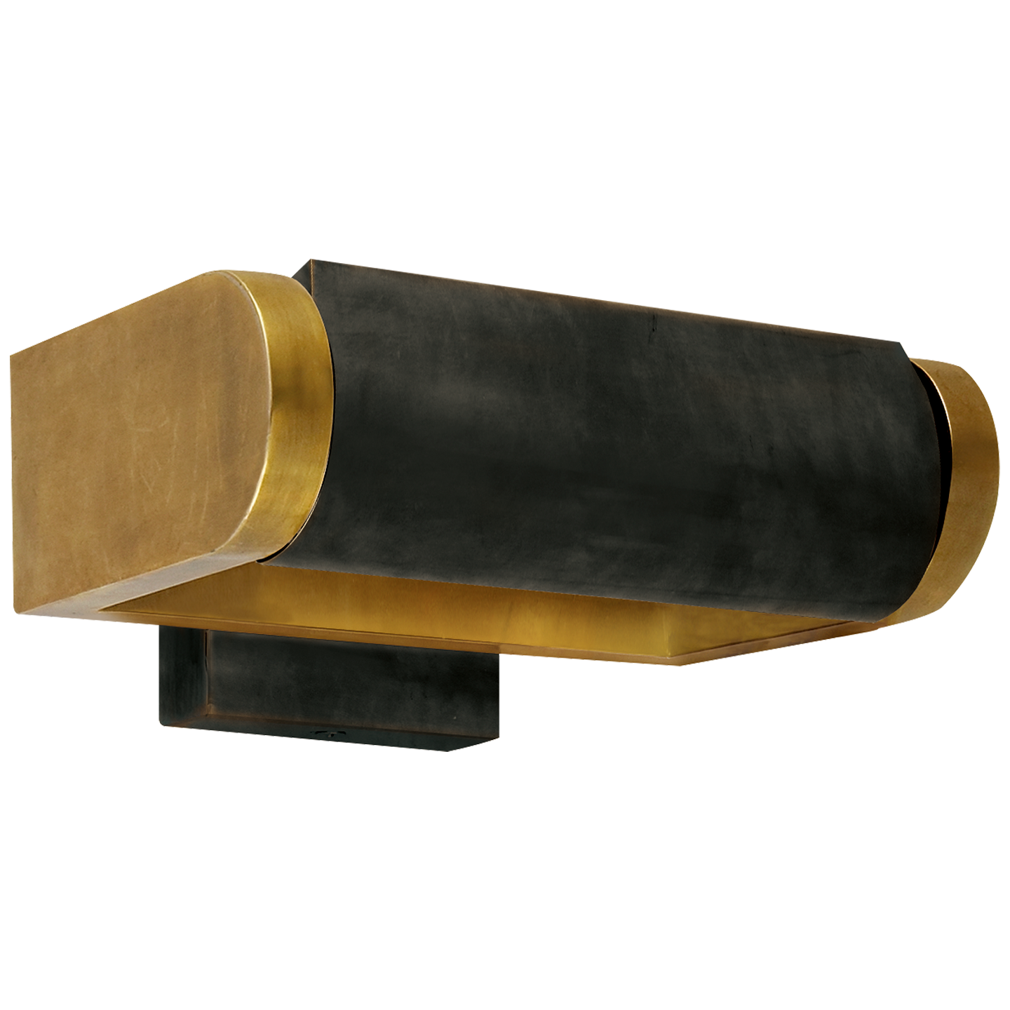 David 7" Art Light in Hand-Rubbed Antique Brass with Bronze Shade