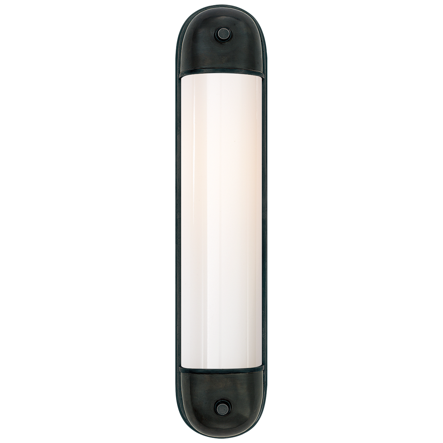 Selecta Long Sconce in Bronze with White Glass