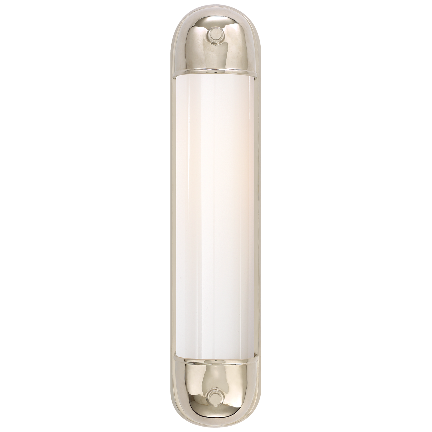 Selecta Long Sconce in Polished Nickel with White Glass