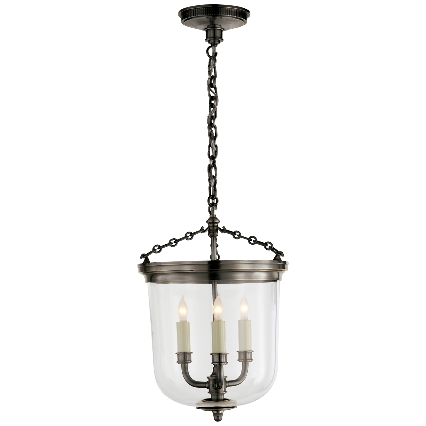 Merchant Lantern in Bronze with Clear Glass