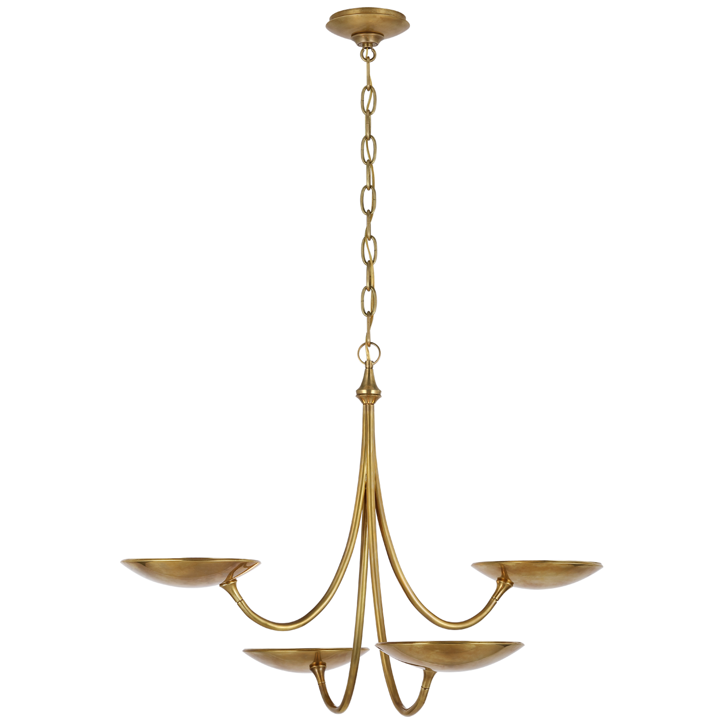Keira Medium Chandelier in Hand-Rubbed Antique Brass
