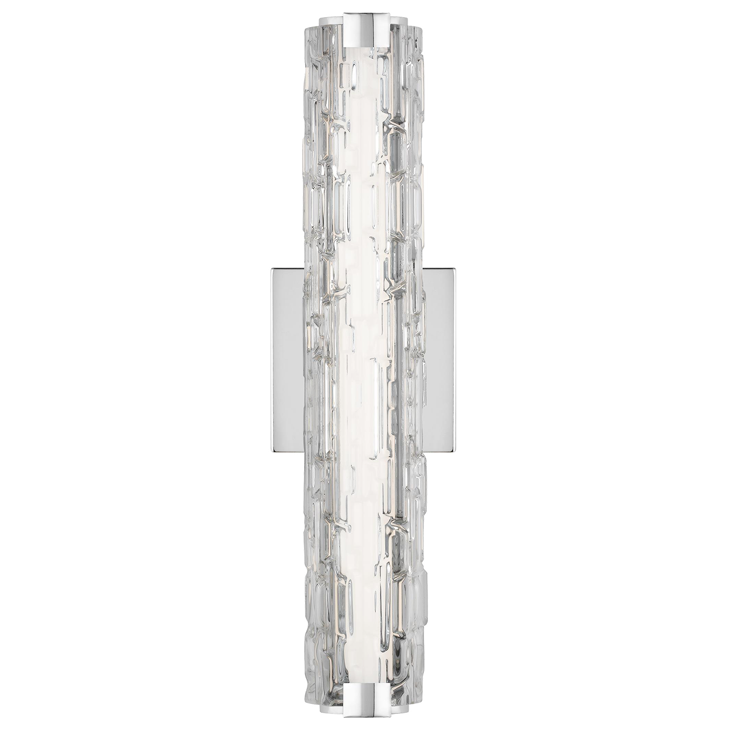 Cutler 18" Staggered Glass LED Sconce Chrome Bulbs Inc