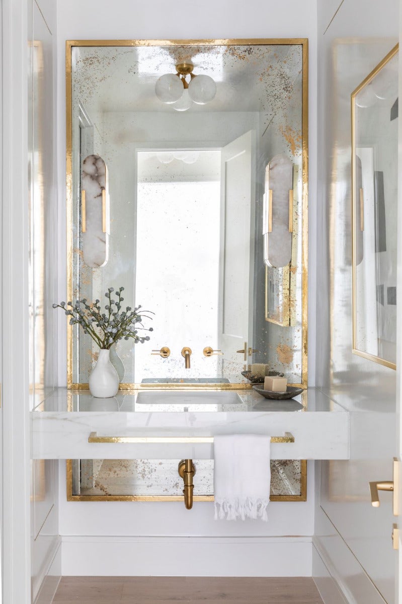 Melange Elongated Sconce by Kelly Wearstler, Cristol Large Triple Flush Mount by AERIN