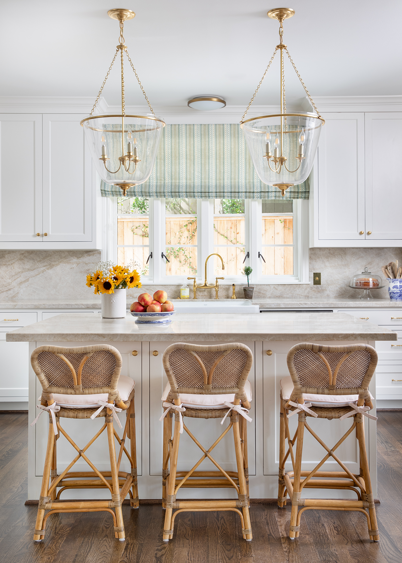 Pondview Medium Jar Lantern by AERIN, Vance 13 Flush Mount by Sean Lavin