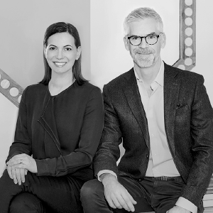 a man and woman sitting together